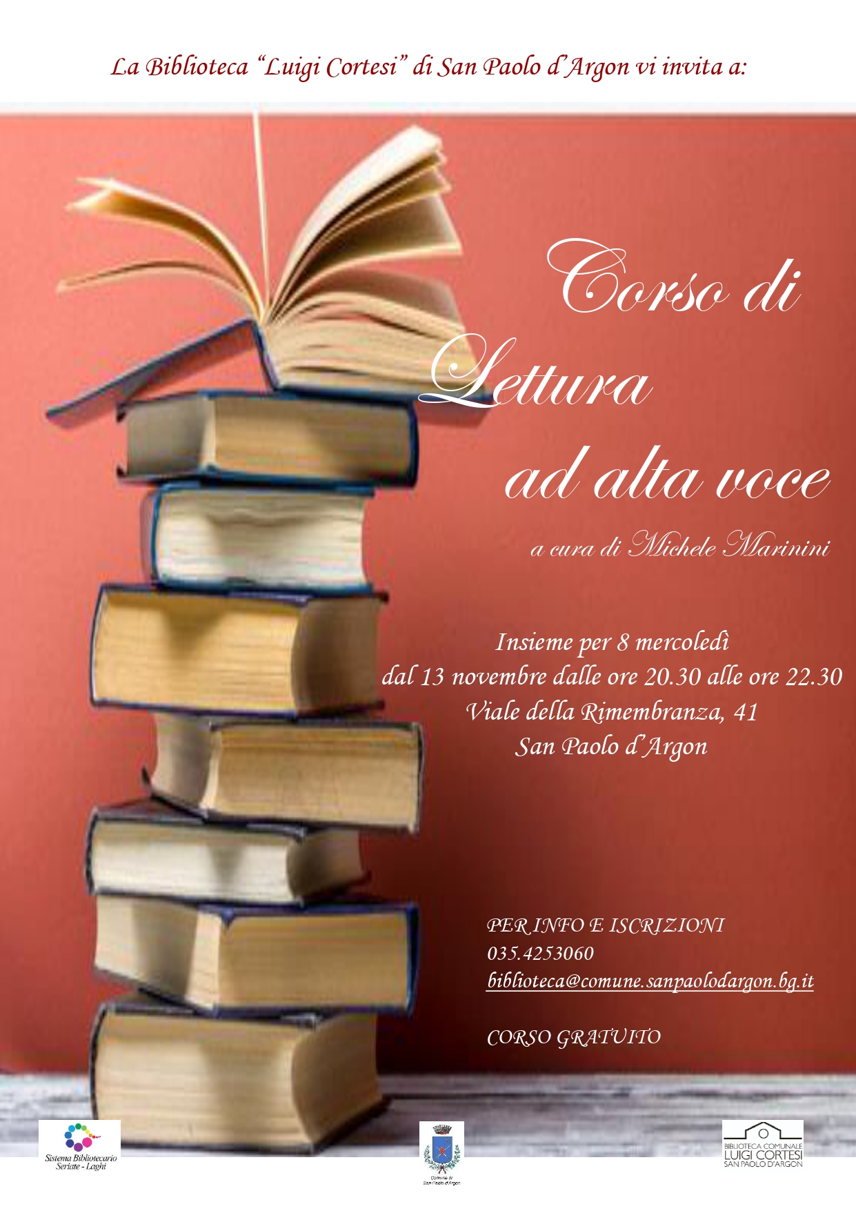 a cura di Michele Marinini - Da mercoledì 13 novembre ore 20.30-22.30 presso la Biblioteca comunale 